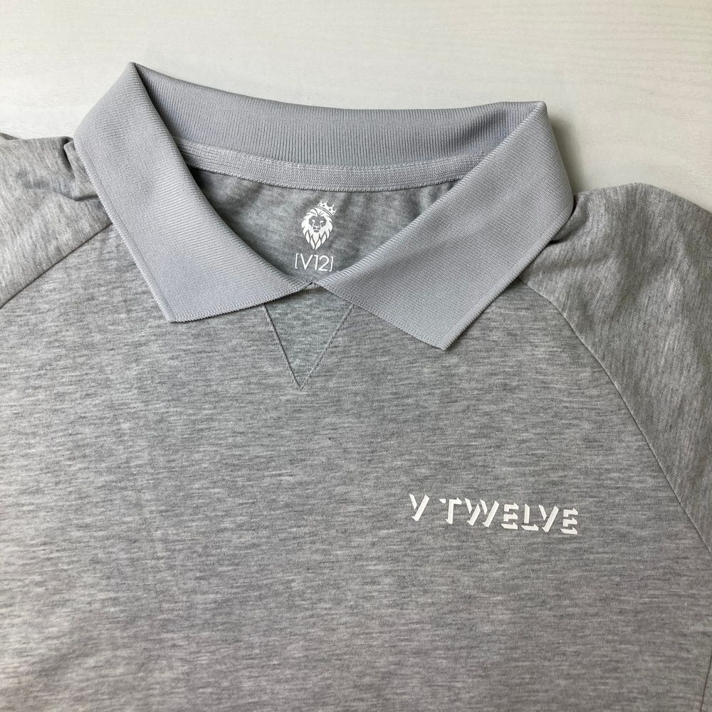 サイズ：L V12 ヴィトゥエルヴ 2025年 襟付 半袖Tシャツ グレー系