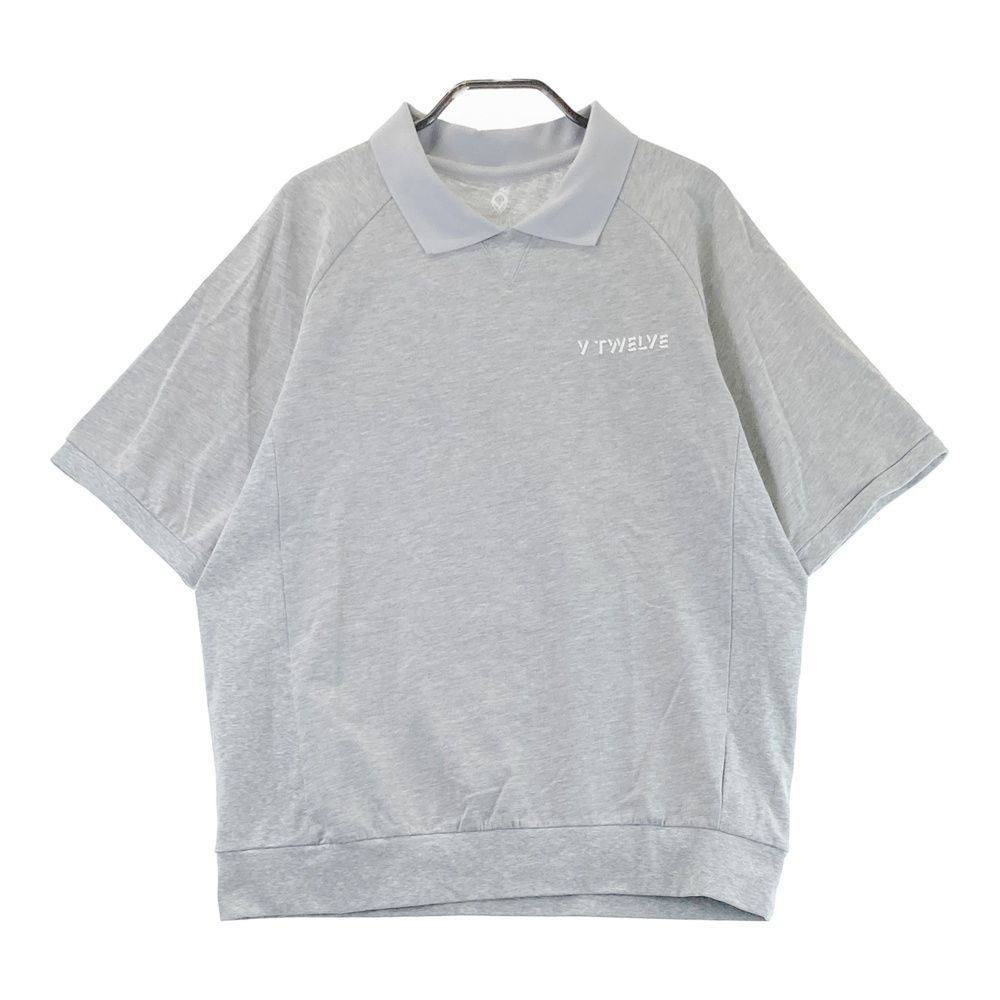 サイズ：L V12 ヴィトゥエルヴ 2025年 襟付 半袖Tシャツ グレー系