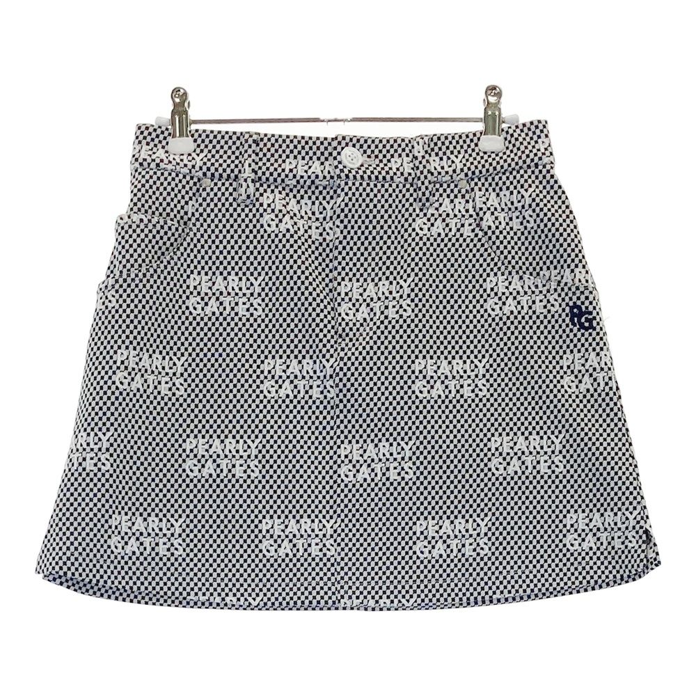 サイズ 0 PEARLY GATES パーリーゲイツ 2025年 スカート チェッカー ブラック系 ゴルフウェア レディース ストスト