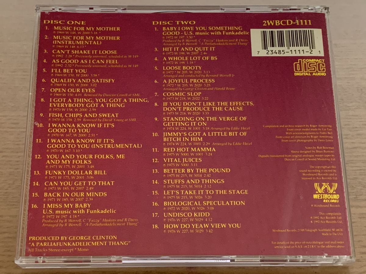 2CD 45回転のファンカデリック FUNKADELIC 45S music for your mother