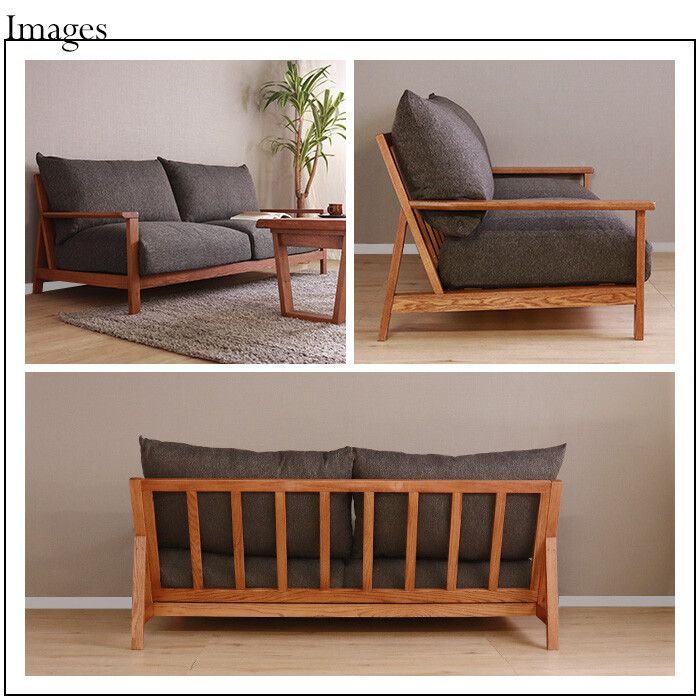  2人掛 天然木フレーム ファブリックソファ 幅188cm ソファ ファブリック リビングソファ ローソファ 幅120cmソファ 2人掛け 3人掛けソファ ソファ ソファベッド