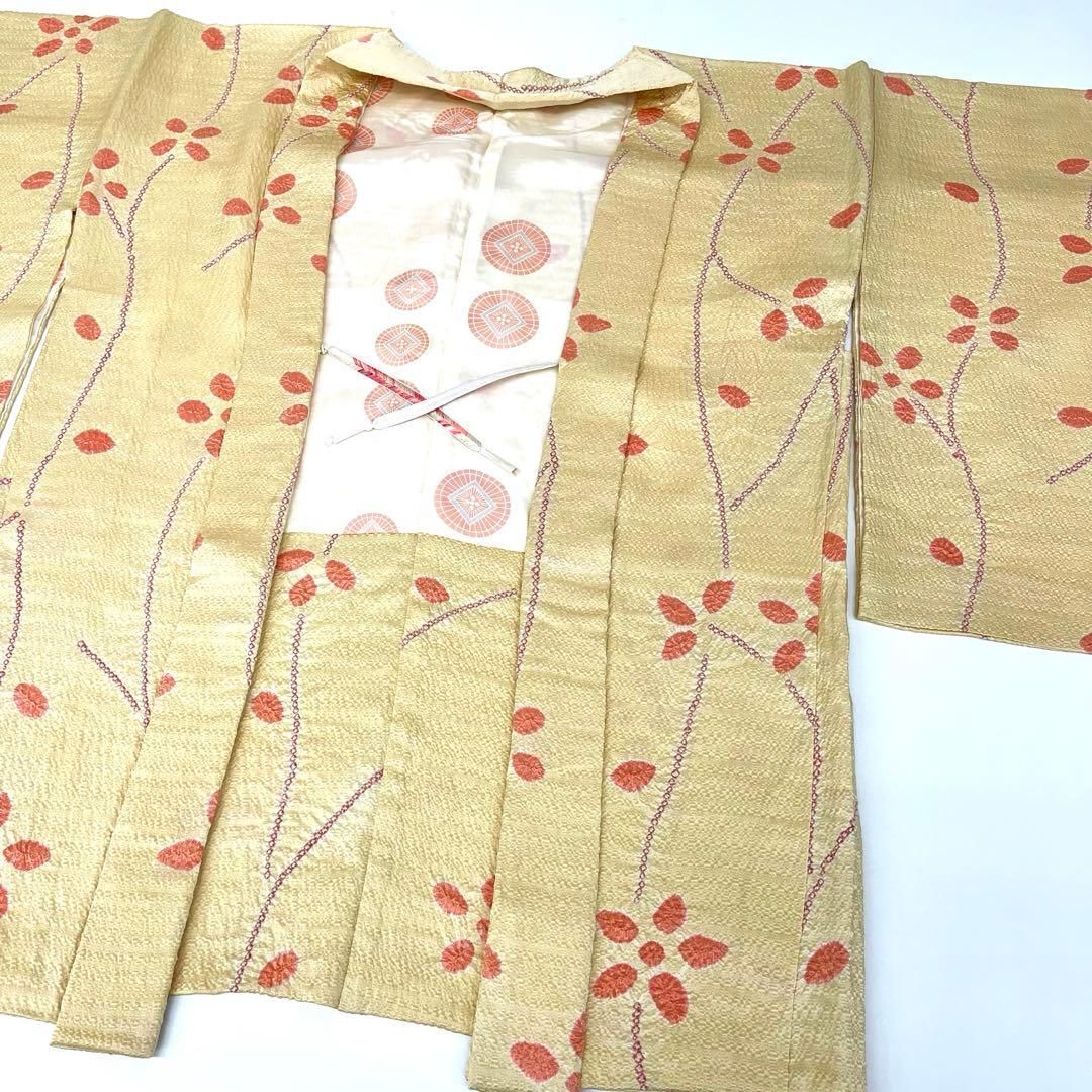 着物と帯 時流 ハ25958 t 正絹 絞り羽織 淡い黄色