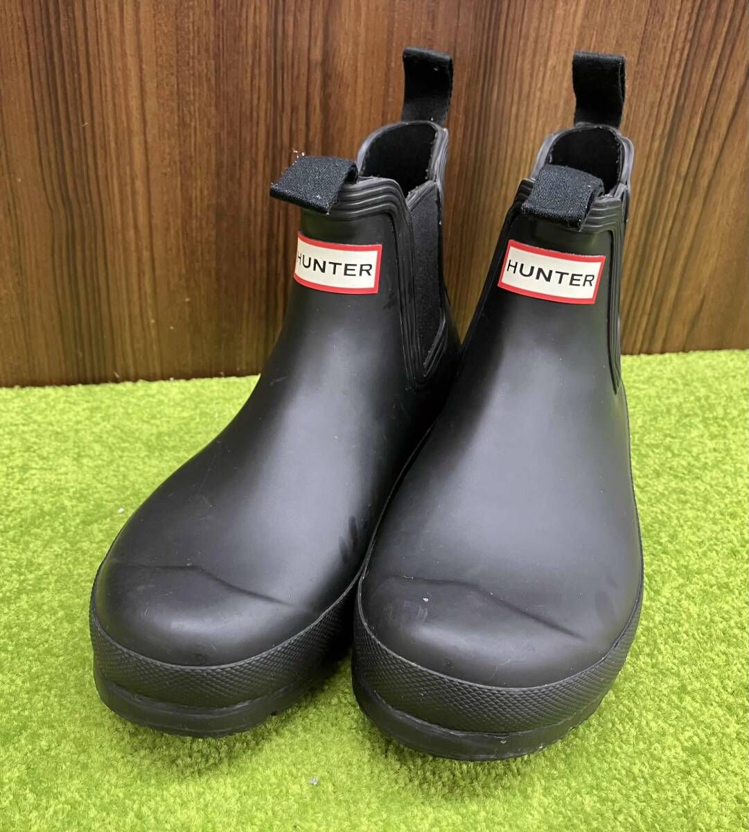 HUNTER ハンター レインブーツ ショートブーツ ブラック系 23.5 cm～24 cm UK 5 US 7 EU 38 レディース ブーツ 靴