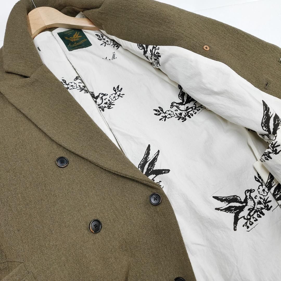 新品 未使用 Aleksandr Manamis モス ダブルブレストコート モス