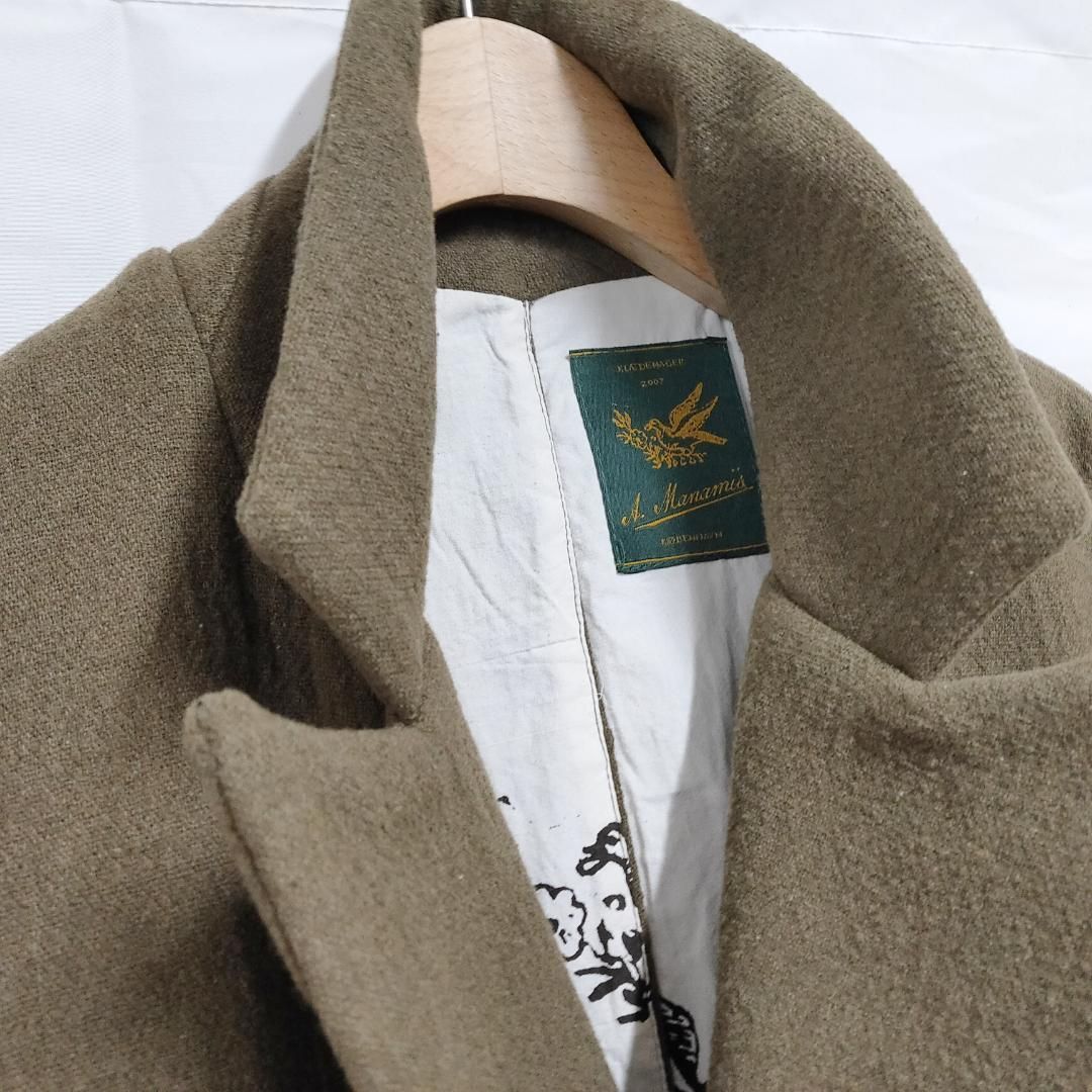 新品 未使用 Aleksandr Manamis モス ダブルブレストコート モス