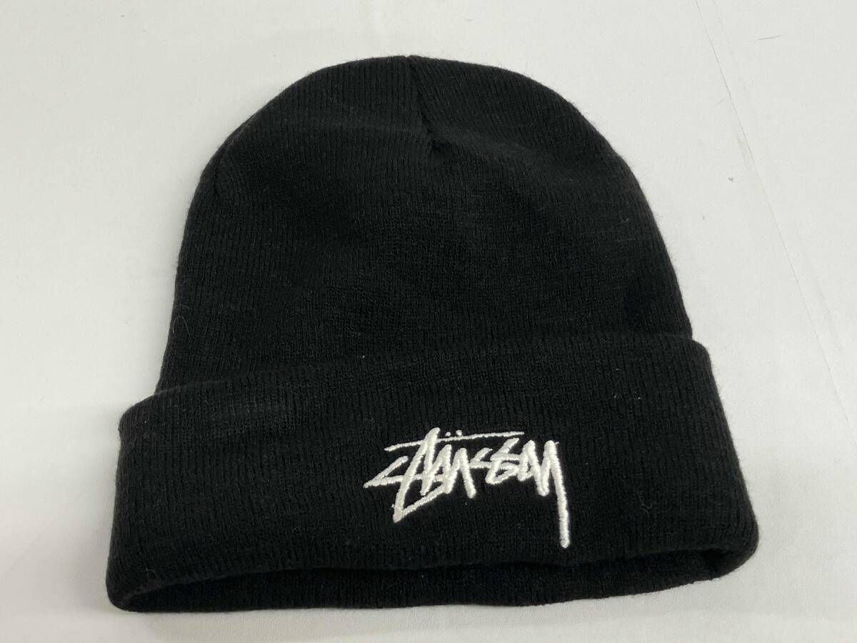 NIKE × STUSSY ニットキャップ ナイキ ステューシー ブラック 刺繍ロゴ
