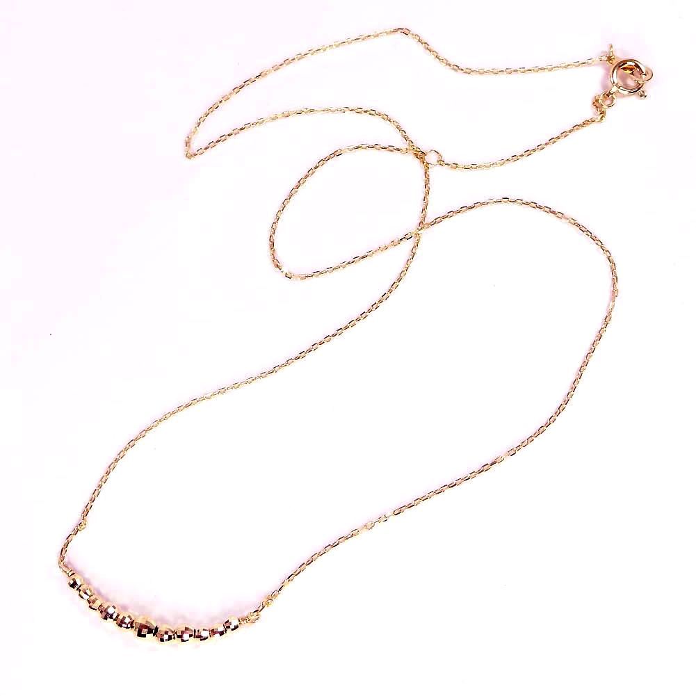 メ*ん様 k18 ピンクゴールド　ネックレス　ミラーボールネックレス　40cm K18_4mm45cm_eaa169f5-47db-4ae8