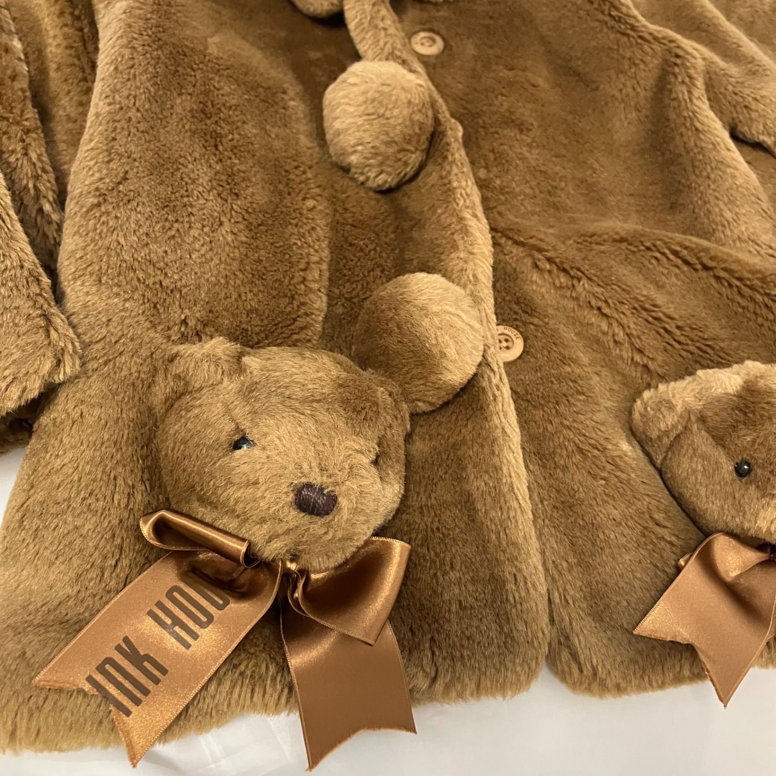 395ピンクハウスPINK HOUSE Msize 立体くまボアアウター - メルカリ