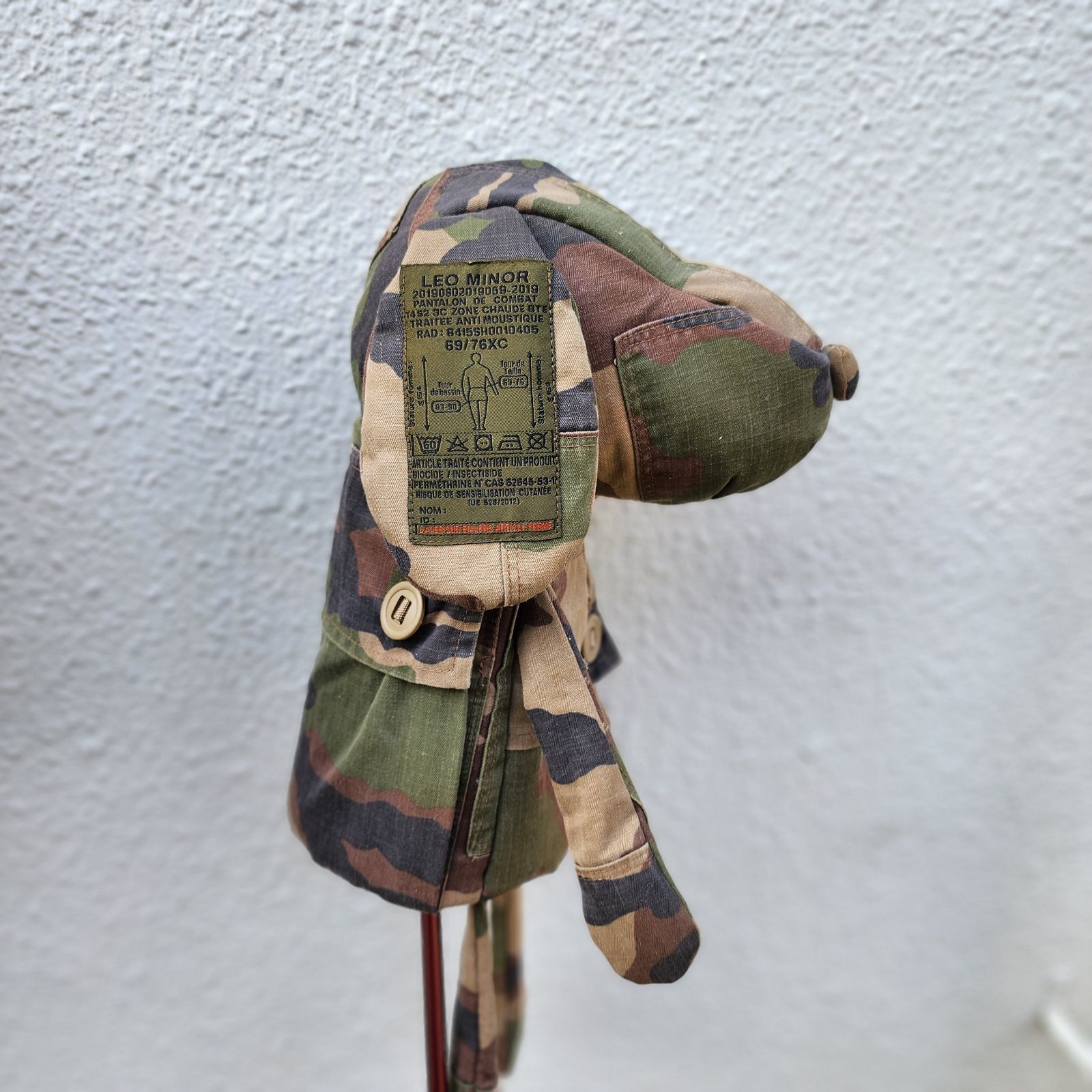 ゴルフヘッドカバー ドライバー用 ハンドメイド 軍服リメイク フランス軍軍服 材 裏地ボアフリース