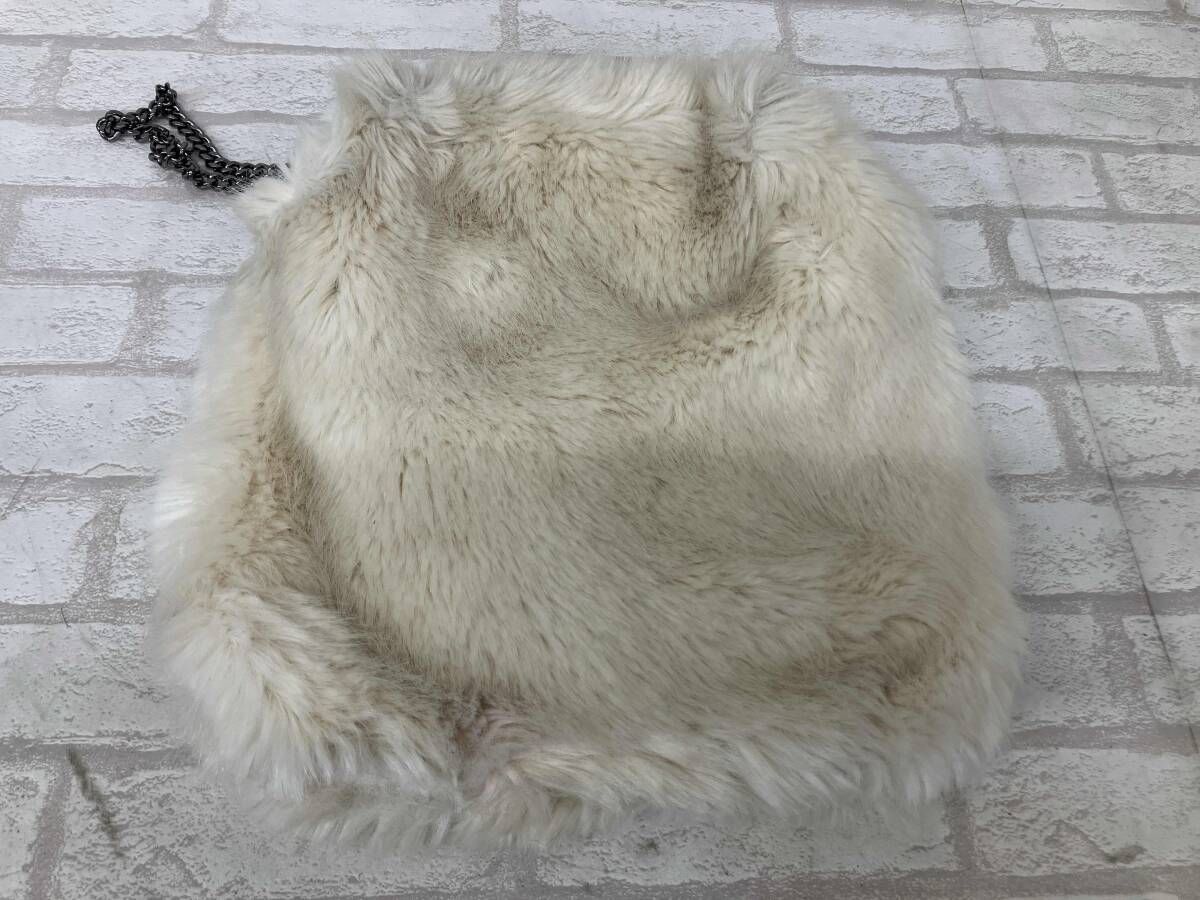 STELLA McCARTNEY W 9905 ステラマッカートニー ショルダーバッグ ブラック ファー リバーシブル レディース