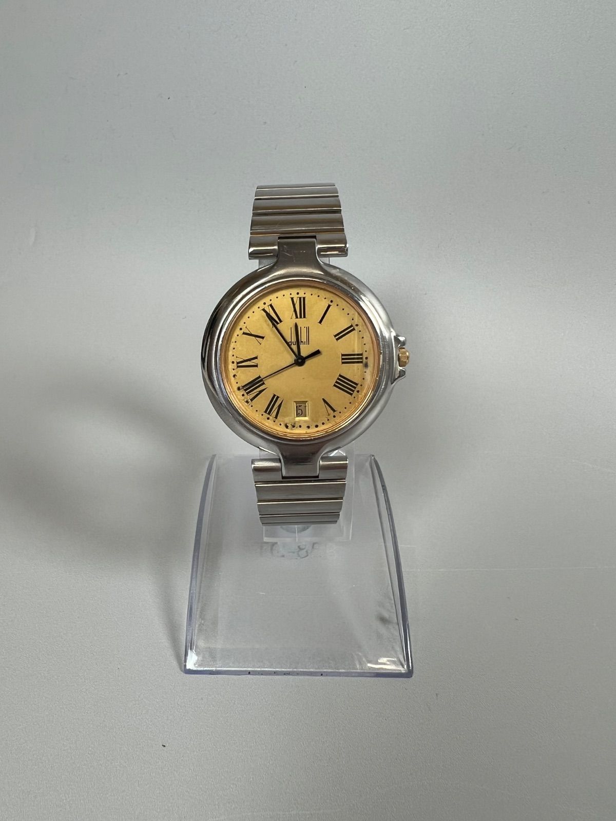 ジャンク】Dunhill ダンヒル ミレニアム クオーツ ゴールド シルバー