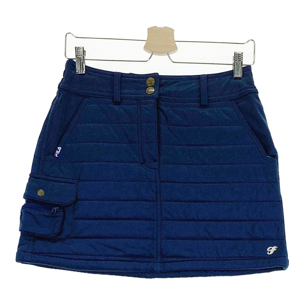 サイズ：S FILA GOLF フィラゴルフ 中綿スカート 裏フリース ネイビー