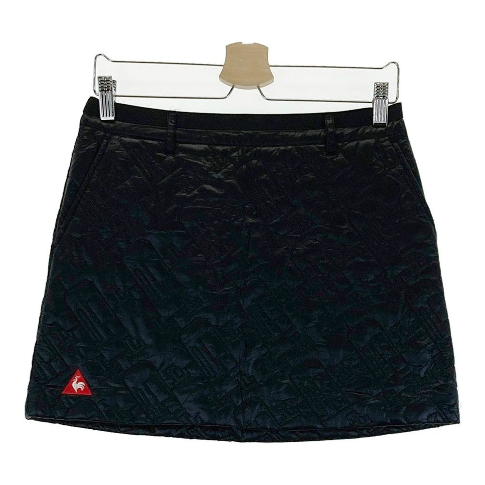 サイズ：9 LE COQ GOLF ルコックゴルフ ; 中綿スカート 総柄 ブラック