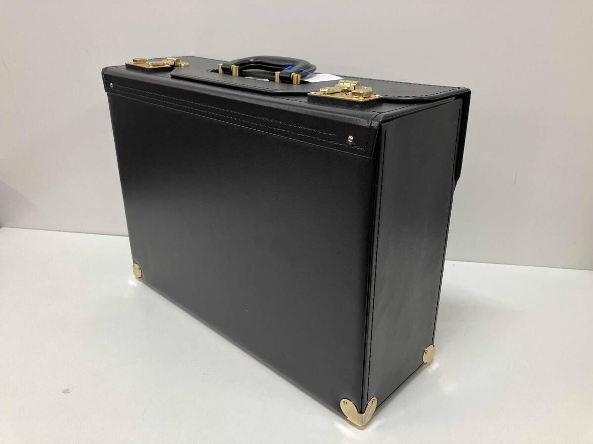 JC ジェイシーハミルトン パイロットケ-ス フライトケ-ス アタッシュケ-ス A 3 マチ幅広 ブリ-フケ-ス ブラック