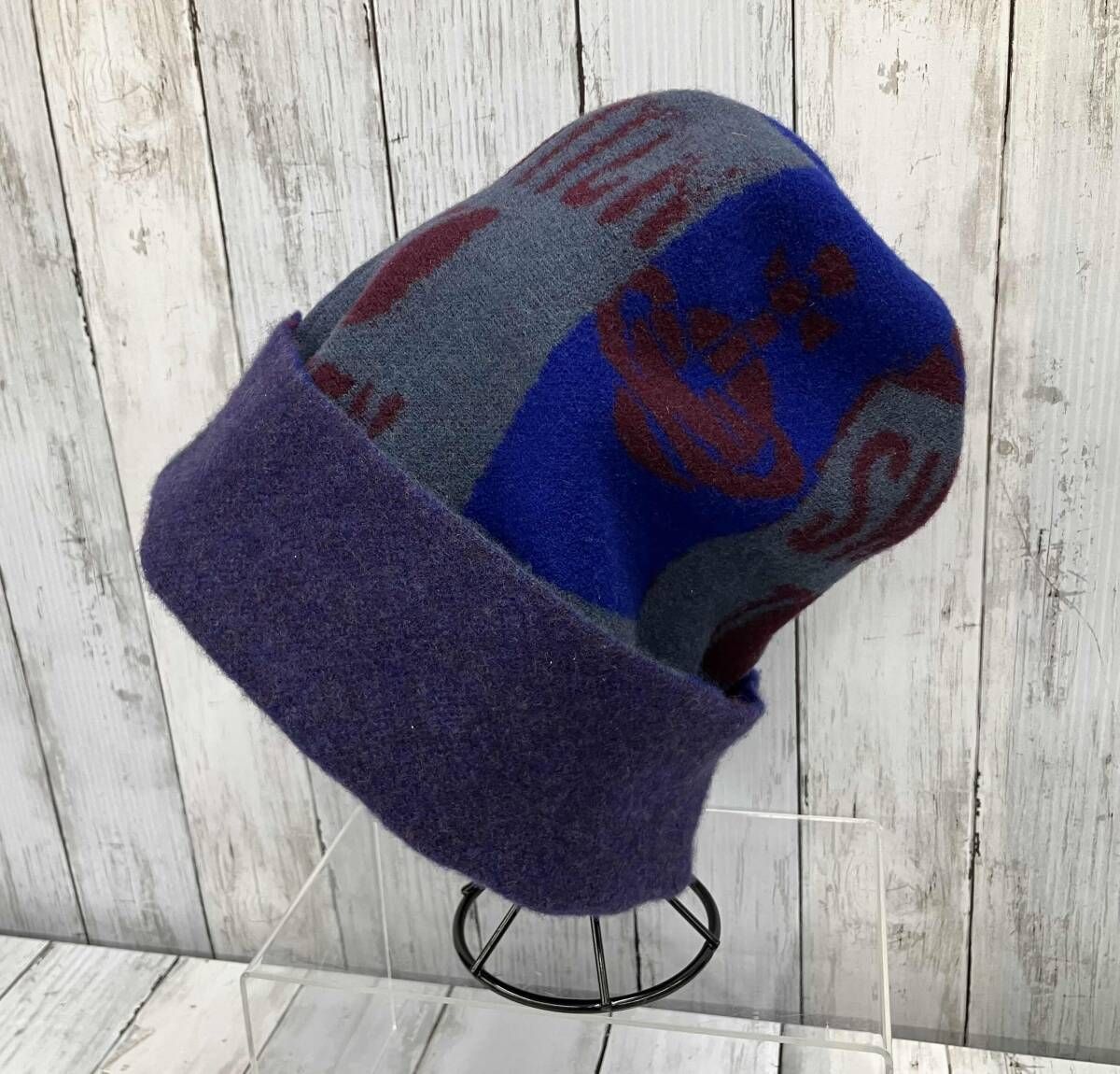 palace パレス × Vivienne Westwood ヴィヴィアンウエストウッド ニット帽 ブルー グレー