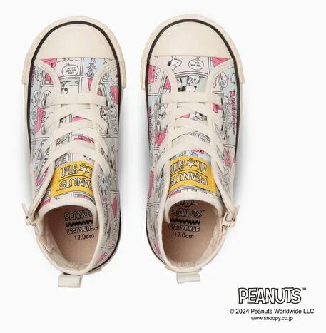 【SALE】【CONVERSE】 3SD798 CHILD ALL STAR N PEANUTS CP Z HI WHITE チャイルド オールスター N ピーナッツ CP Z HI ホワイト コンバース スヌーピー コラボ カジュアル 白色 子供靴 キッズ