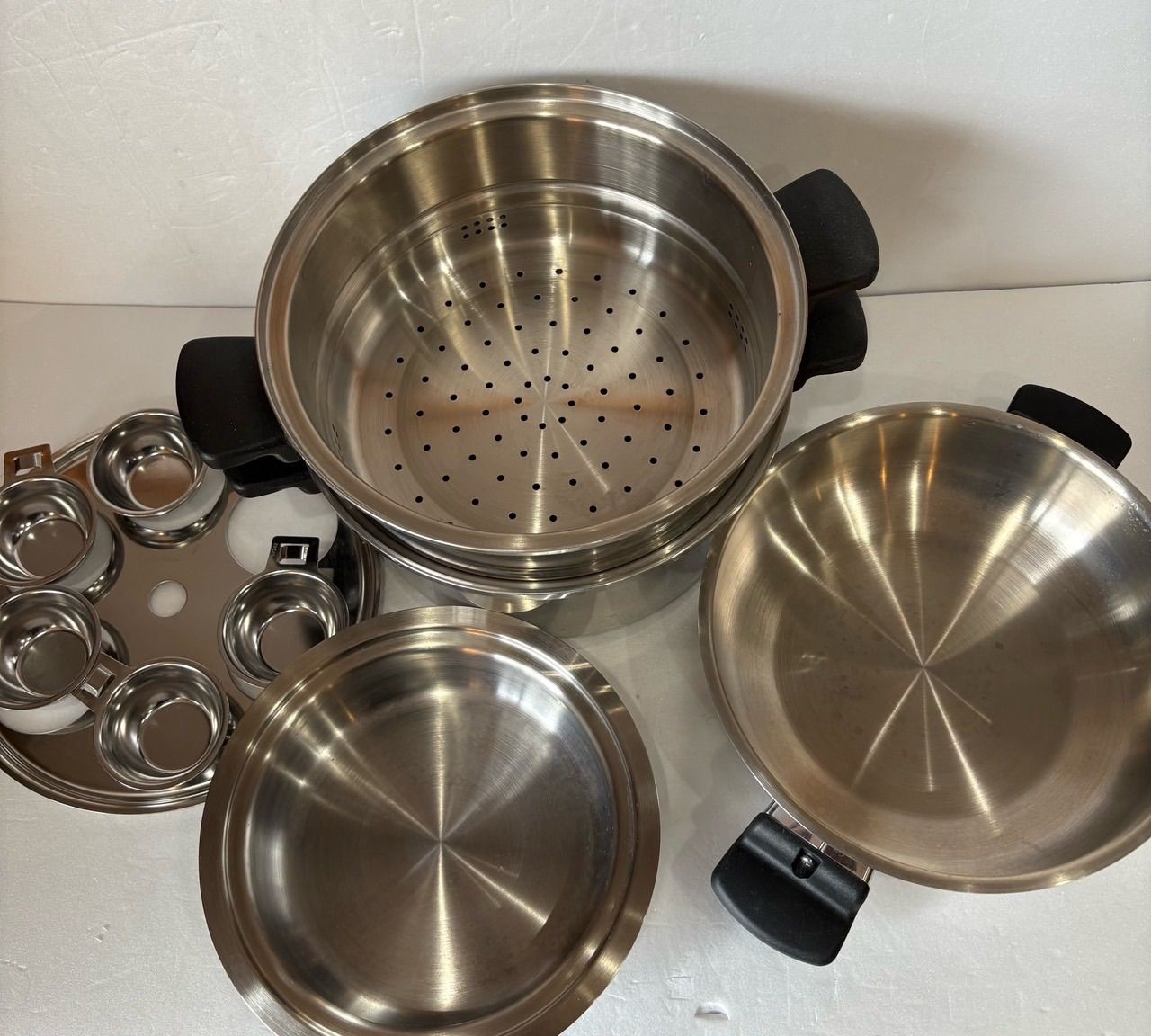 Amway アムウェイ クイーンクック シチューパンセット】鍋 蒸し器