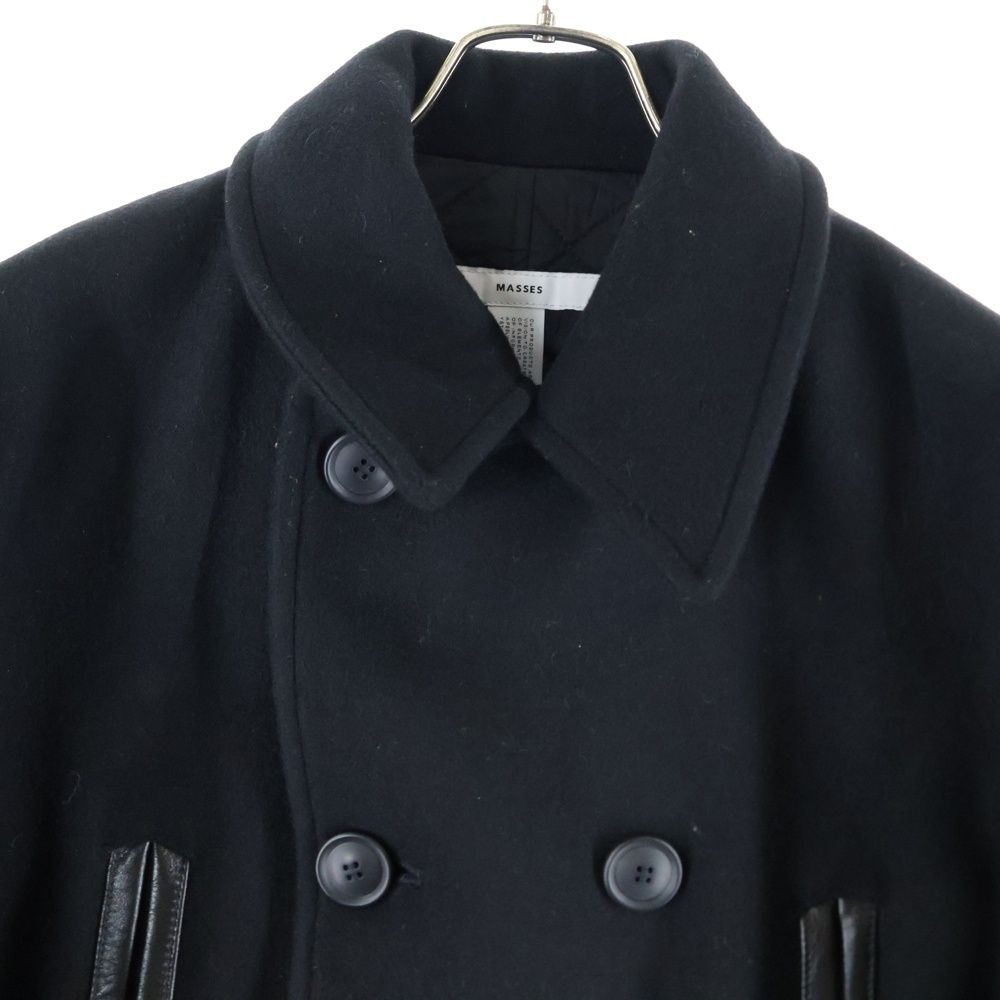 MASSES (マシス) 24AW P COAT ウール P コート ブラック - メルカリ