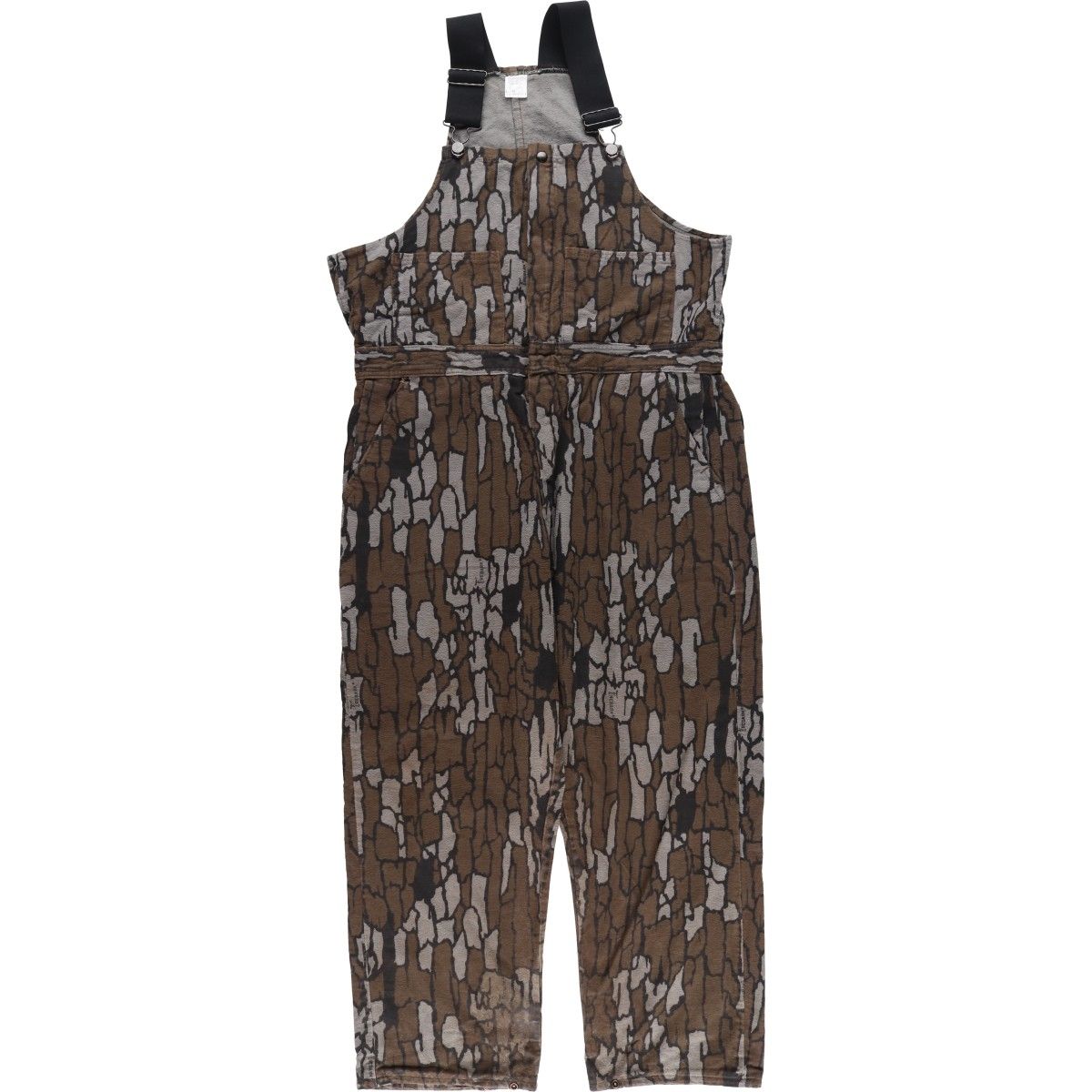 古着 ビッグサイズ 迷彩柄 ツリーバークカモ オーバーオール メンズw 42相当|eaa 593297