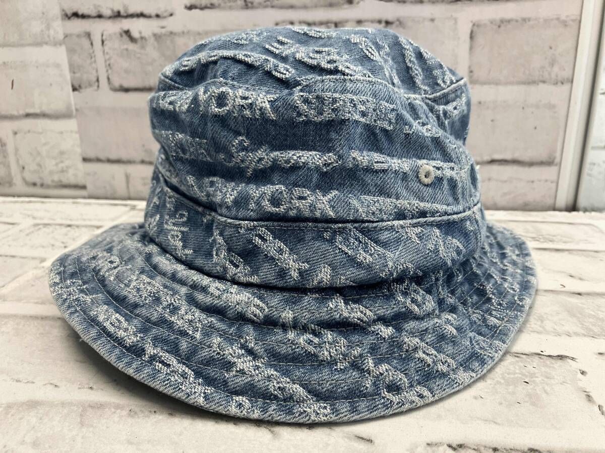 Supreme シュプリーム 22 FW Type Jacquard Crysher ハット デニム 総柄