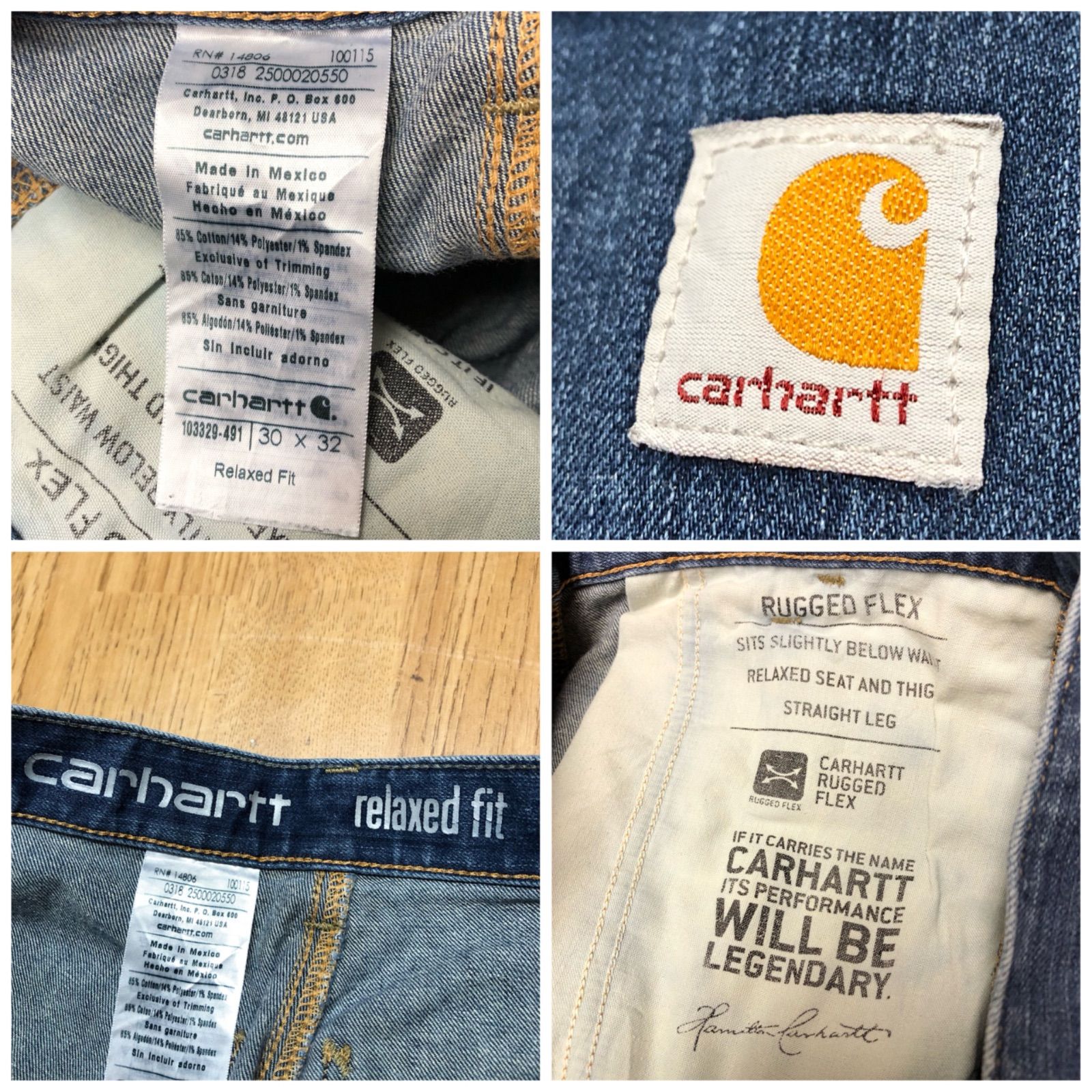 carhartt relaxed fit 30×32 メキシコ製 103329-491 カーハート
