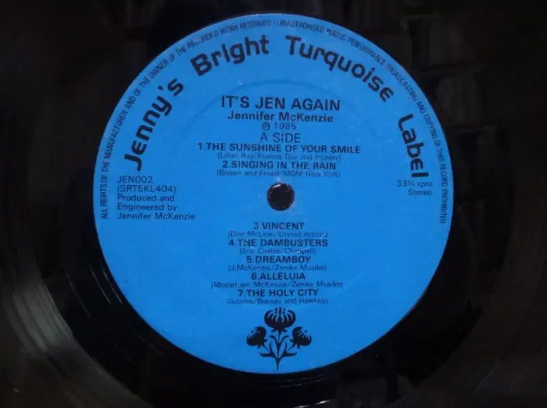 UK LP 看板 Jennifer Mckenzie 1985 年 早い