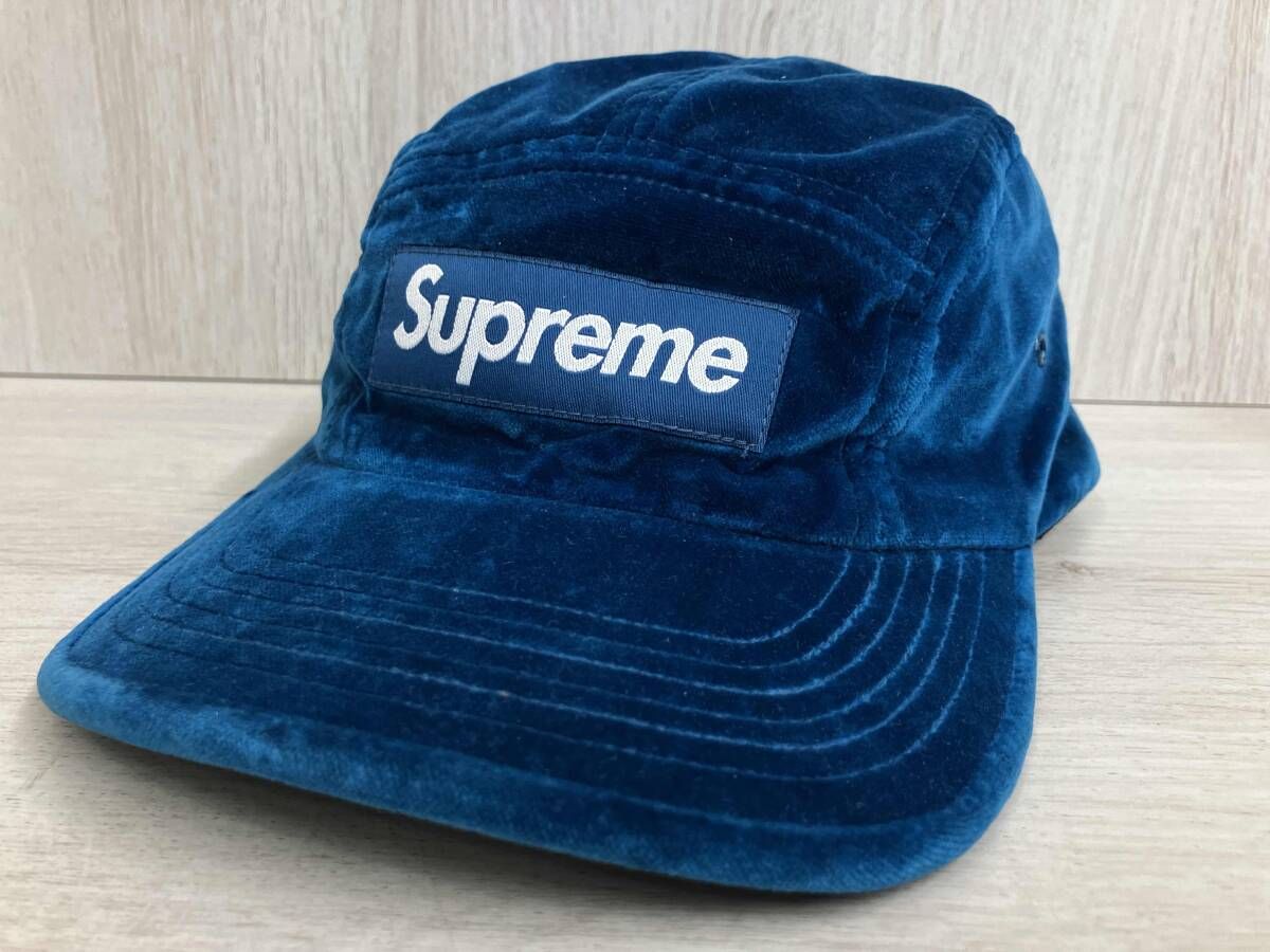 Supreme Velvet Camp Capブル- キャップ 帽子