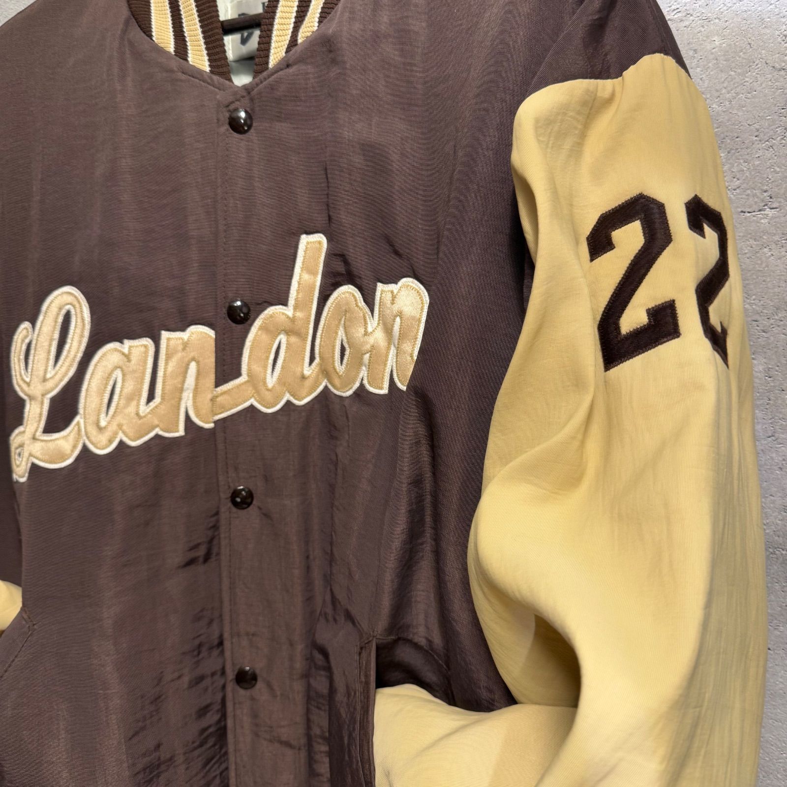 激レアXL✨80s 90sヴィンテージ】DeLong スタジャン Landon 刺繍