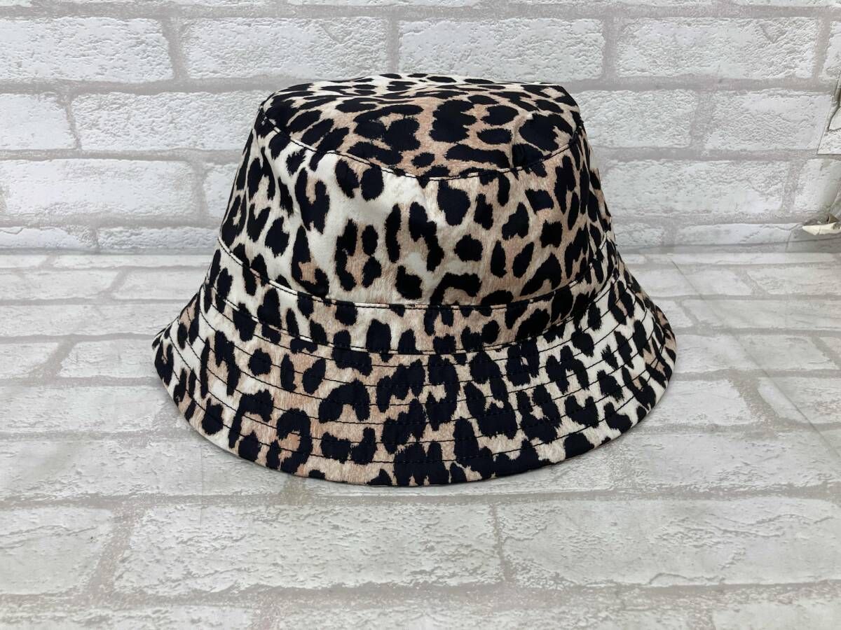 GANNI 5616 ガニー バケットハット レディース レオパード柄 sizeM|L
