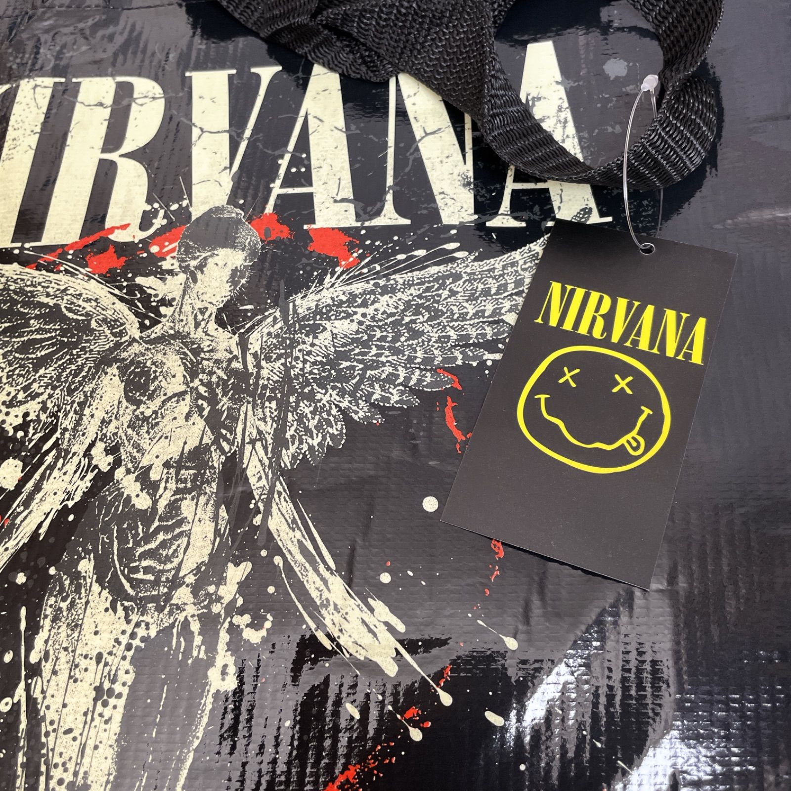 NIRVANA ニルヴァーナ エコバッグ ショップ袋 オフィシャル 肩掛け 黒