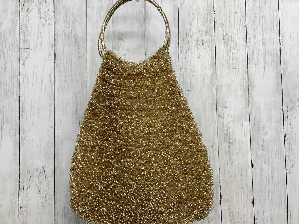 ANTEPRIMA ワイヤーバッグ アンテプリマ ハンドバッグ スパンコール ゴールド