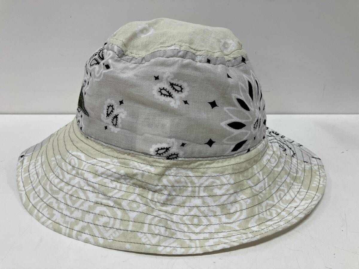 KAPITAL キャピタル バケットハット 長ツバ バンダナパッチワークPT ベージュ