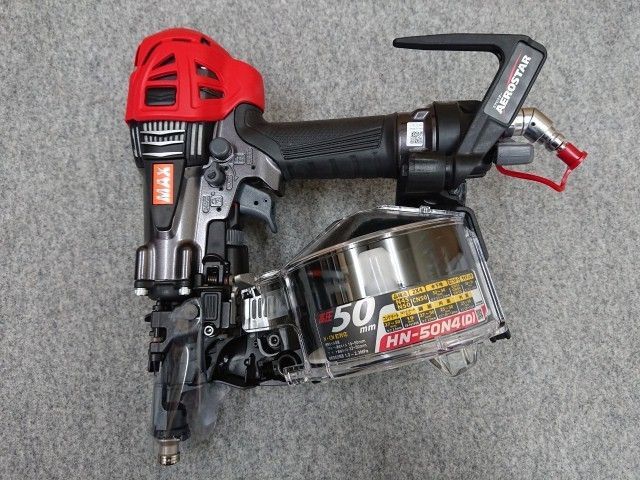♥品 MAX マックス 釘打機 スーパーネイラ HN-50 N 4 D -G クールグレー 高圧コイルネイラ 本体のみ