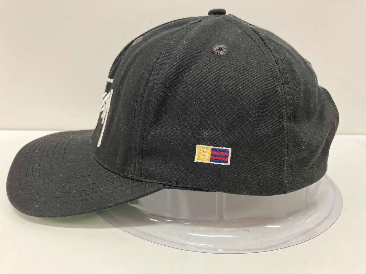 STUSSY ステューシー 90 s キャップ 刺繍ロゴ 白タグ ブラック