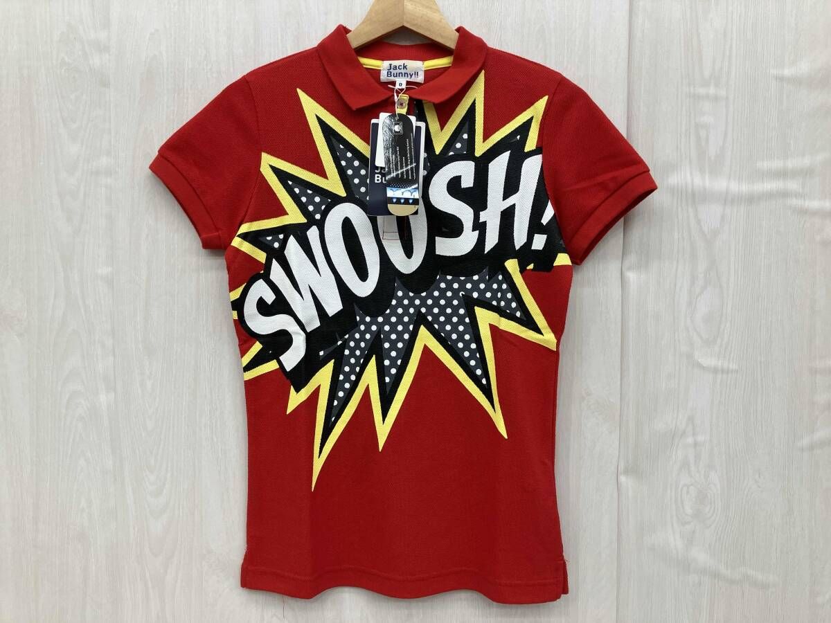 Jack Bunny!! ジャックバニー ポロシャツ swoosh プリント サイズ0