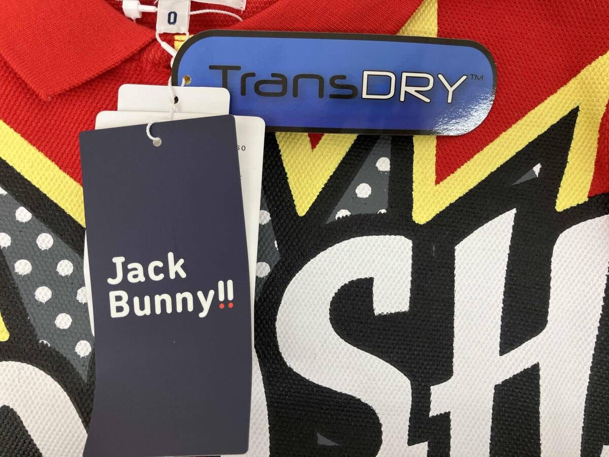 Jack Bunny!! ジャックバニー ポロシャツ swoosh プリント サイズ0