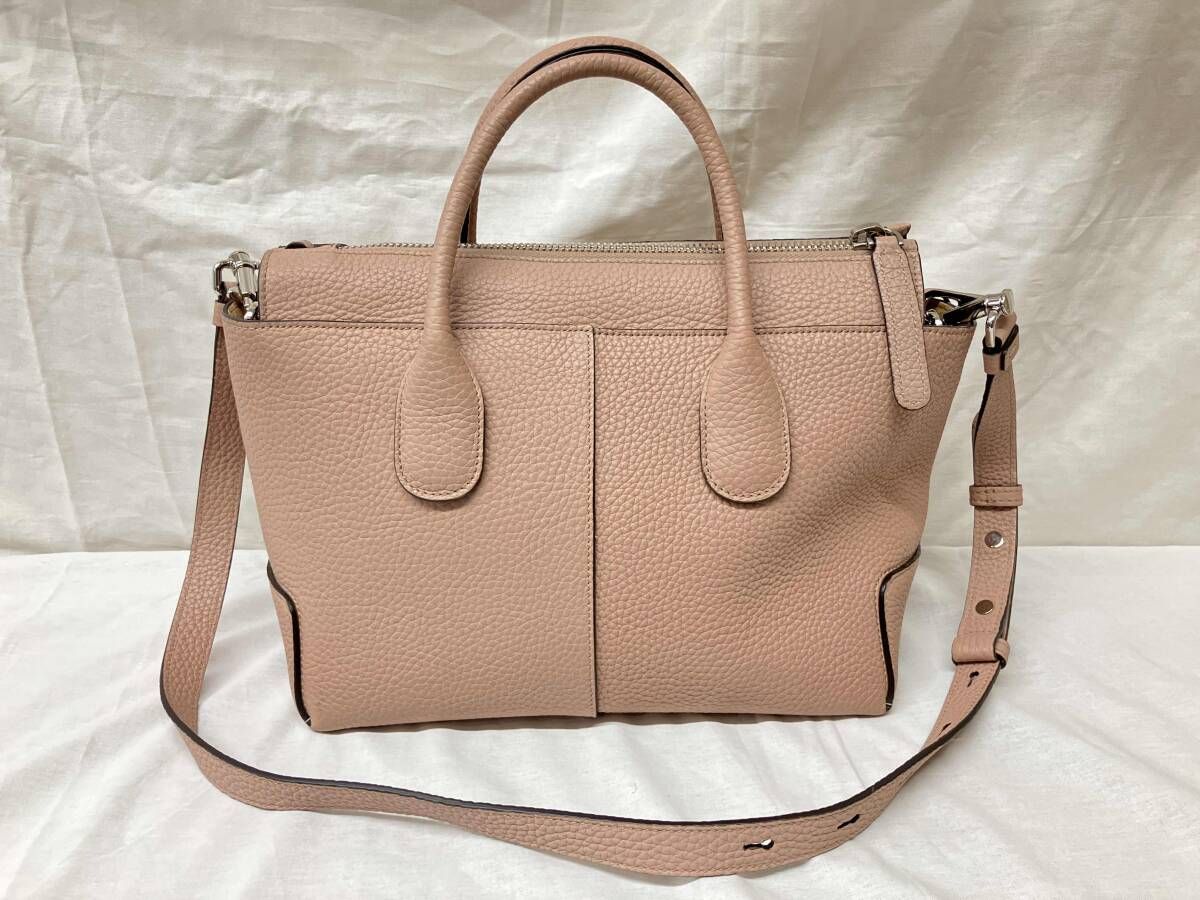 TOD S DI スモール ピンクベージュ ショルダー ハンドバッグ