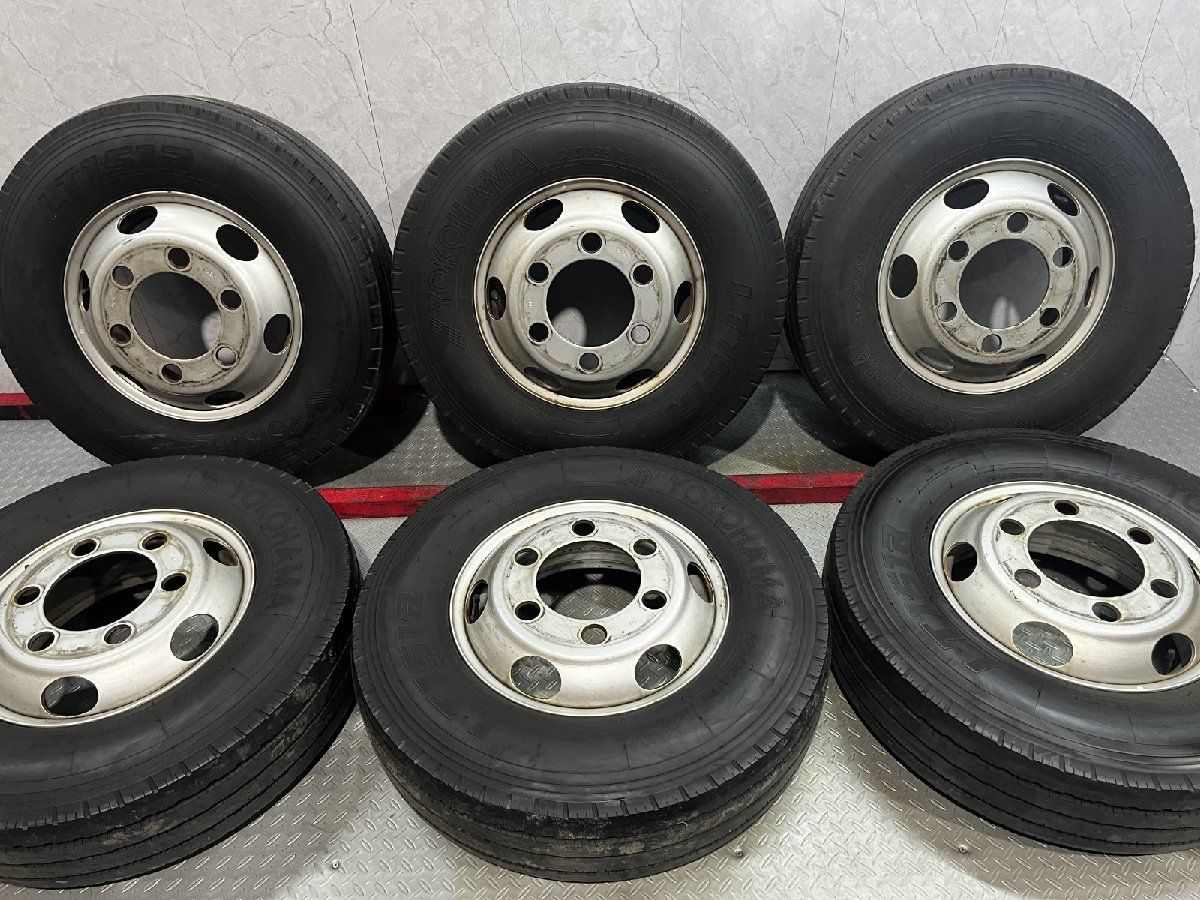 YK LT 151 R 215 85 16 120 118 L 12 PR 夏タイヤ 6本 トラックホイール T x 5 1 2 K 16インチ 25 127 22年 バリ溝 KTT 710