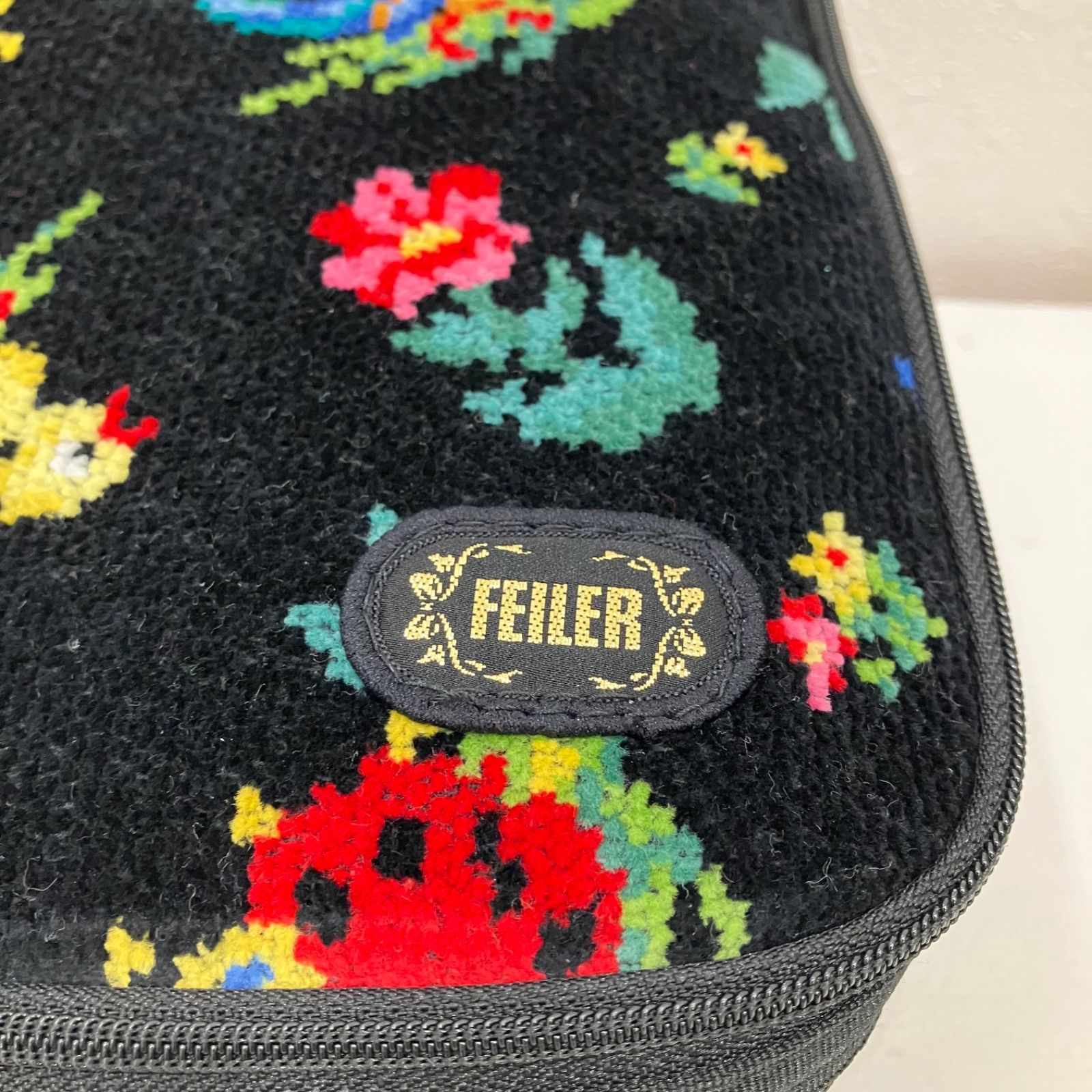 6597 美品 FEILER フェイラー ハイジ ブラック 黒 シュニール織り