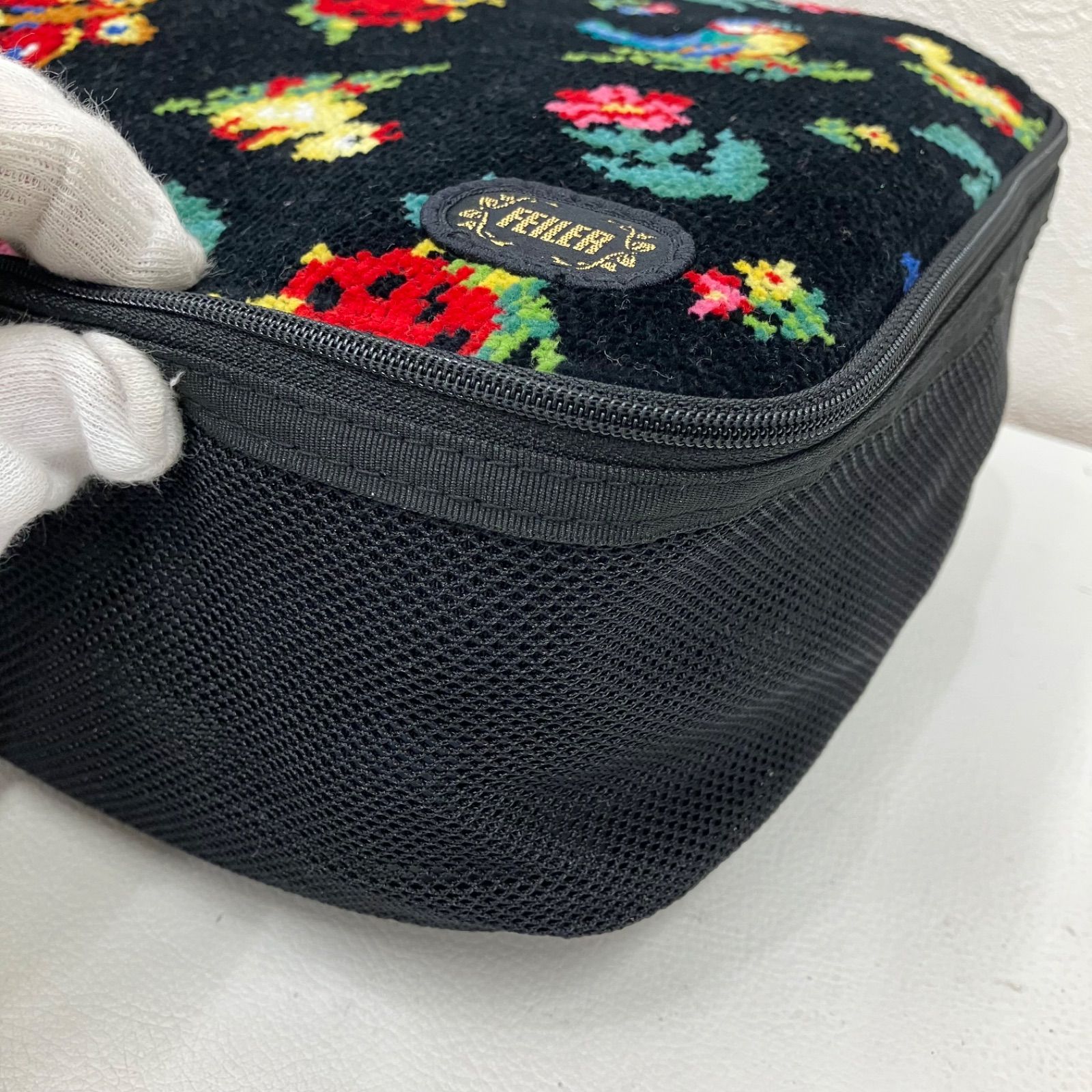 6597 美品 FEILER フェイラー ハイジ ブラック 黒 シュニール織り