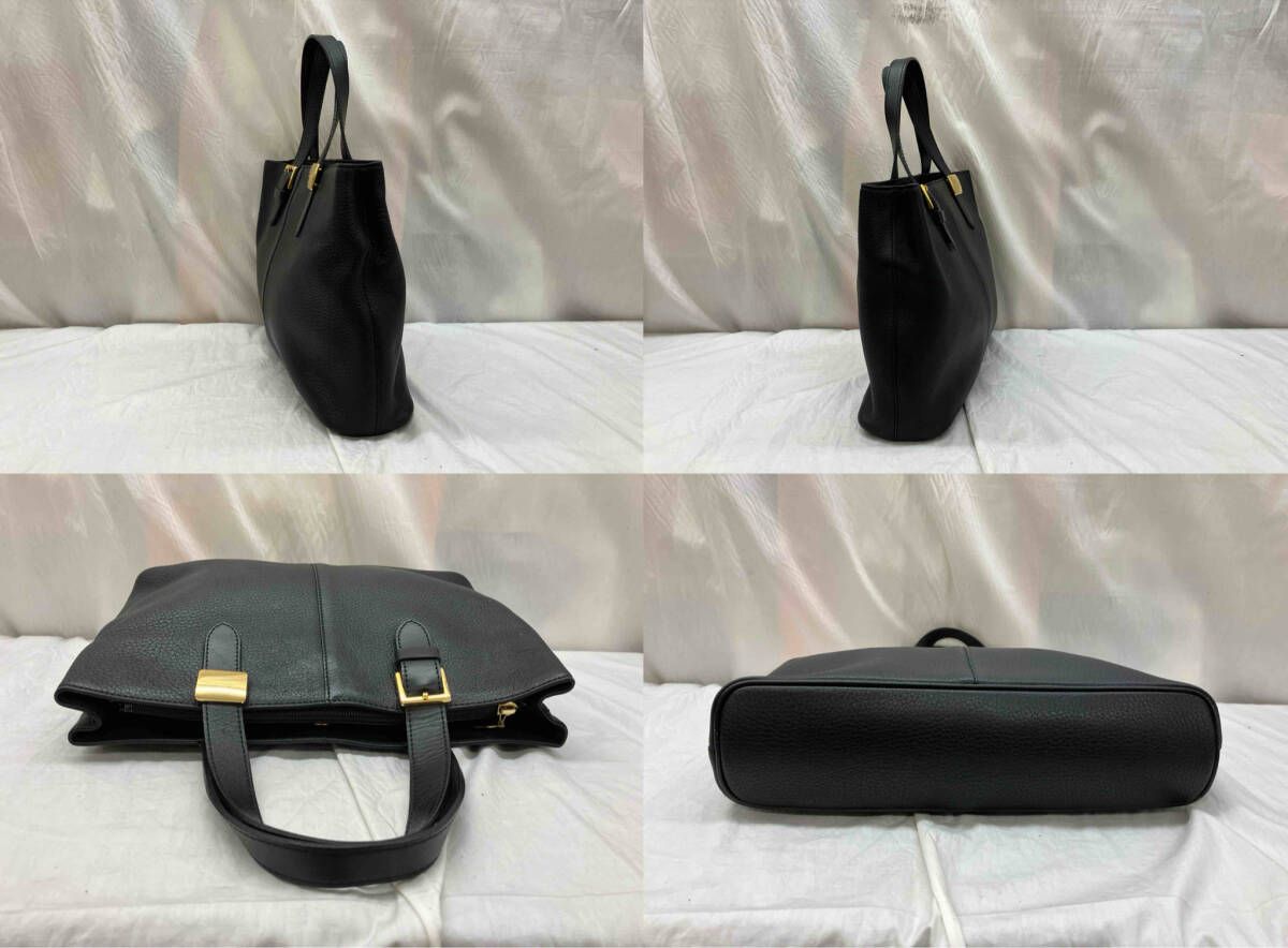 H*O様 BURBERRY 黒 レザートートバッグ Burberrys バーバリー レザー 最新 トートバッグ ブラック