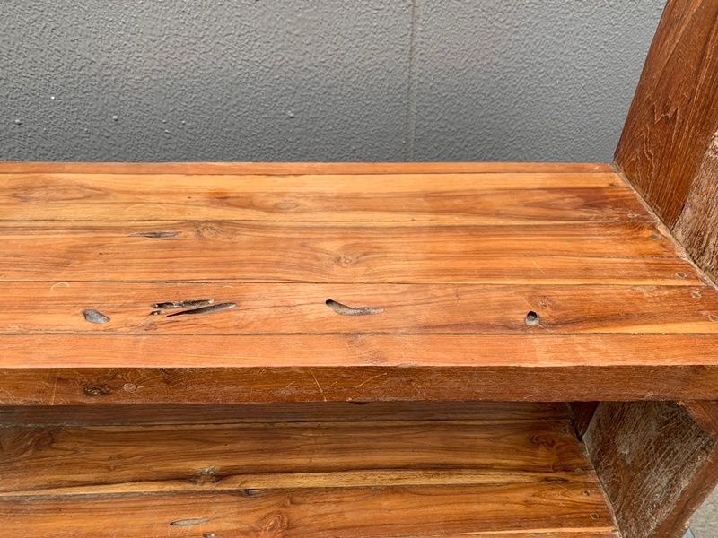 福岡】アジアンテイスト 飾り棚 3段 ウッドラック W1225×D370×H1625