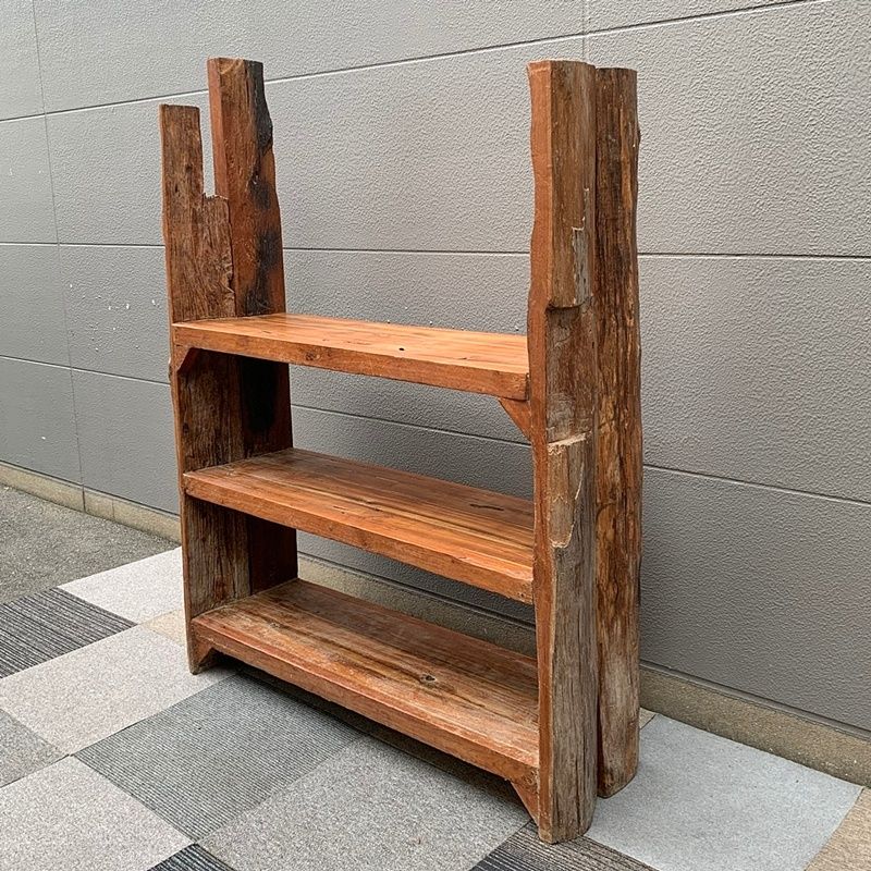 福岡】アジアンテイスト 飾り棚 3段 ウッドラック W1225×D370×H1625
