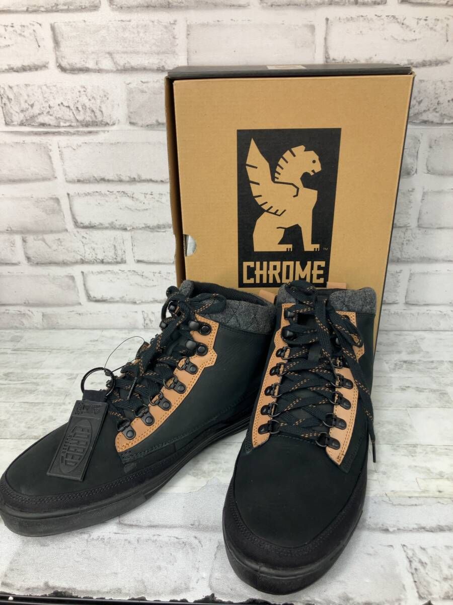 トレッキングブーツ ブラック CHROME メンズ 27 5 cm CITY HIKER BLACK GOLDEN BROWN FW 148 BKGB 100