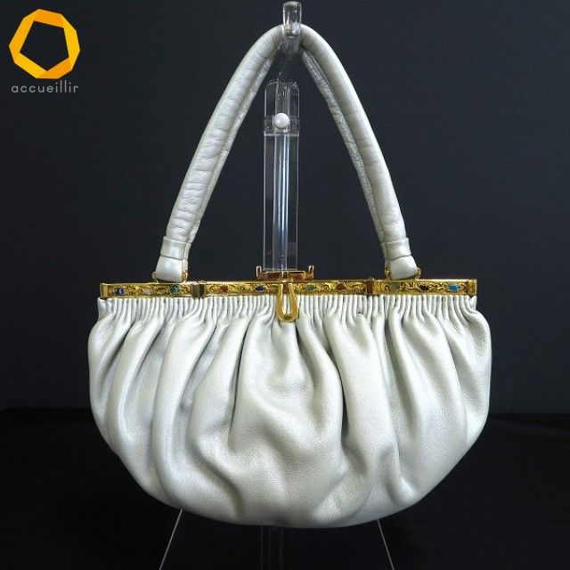 ab ハマノ HAMANO サンピエトロ ハンドバッグ ライトグレー 濱野 濱野