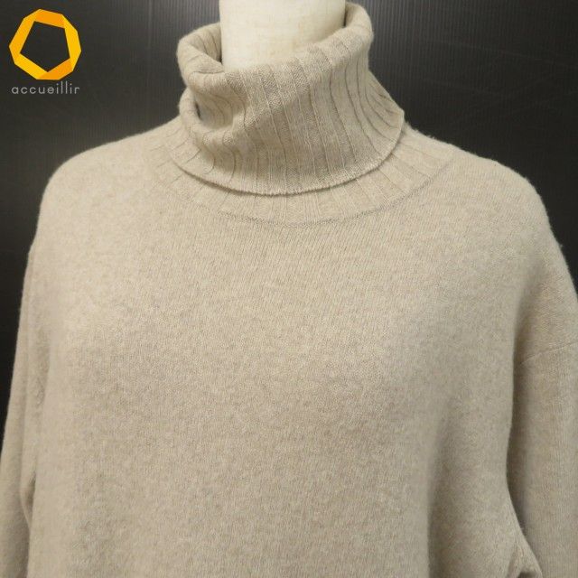  wnc レリアン Leilian ワンピース ニット 11 ベージュ タートルネック ロング レディース 819689 長袖 七分袖 ニットワンピース