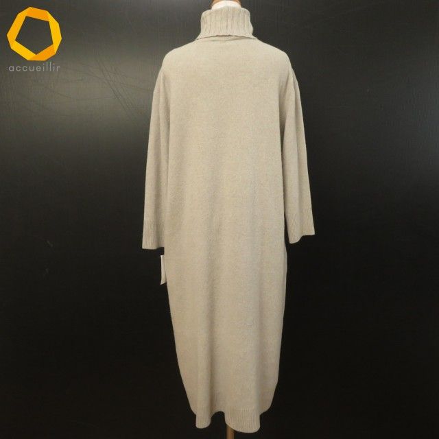 wnc レリアン Leilian ワンピース ニット 11 ベージュ タートルネック ロング レディース 819689