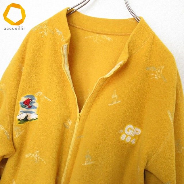 パパス Papas フリースカーディガン アウター 大きいサイズ ロゴ 