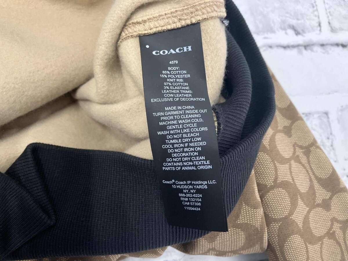 COACH|ジップパーカー|総柄|シグネチャー|コーチ|ブラウンカラー|4579