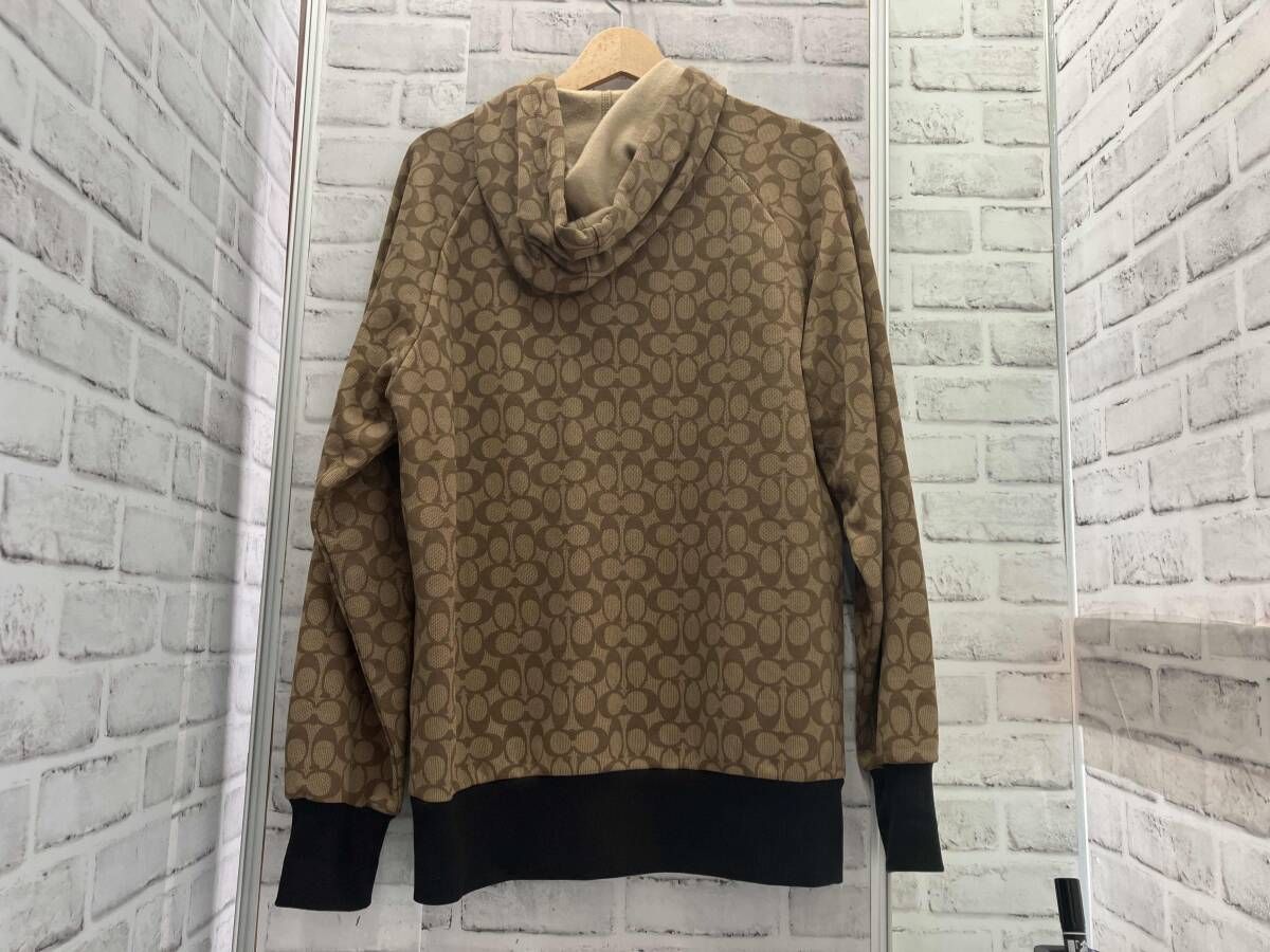 COACH/ジップパーカー/総柄/シグネチャー/コーチ/ブラウンカラー/4579